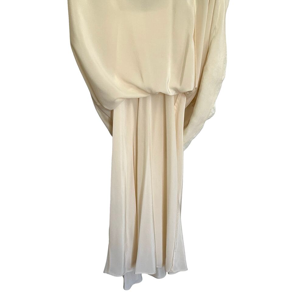 Vintage 1950s Silk Slip Dress Double Layer, Lace Hem - Picture 9 of 11